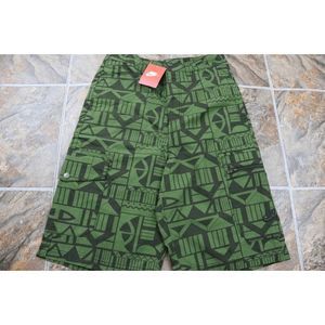 NEW Mens 28 NIKE Basketball Woven 6th Man Shorts Cargo 630657-328 Green Black